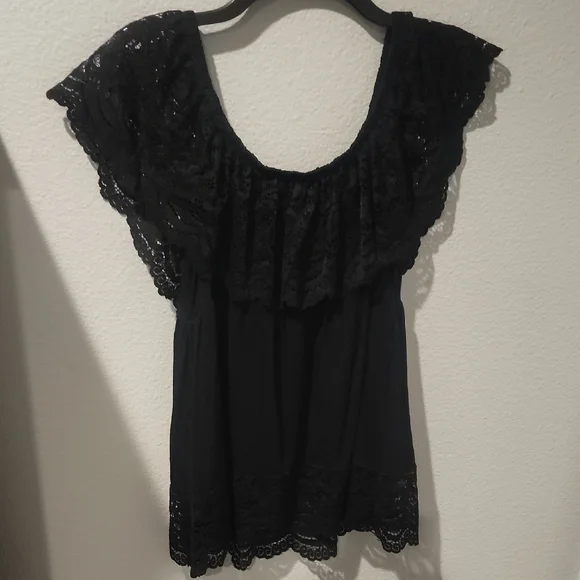 Torrid Black Lace Blouse - Picture 2 of 2